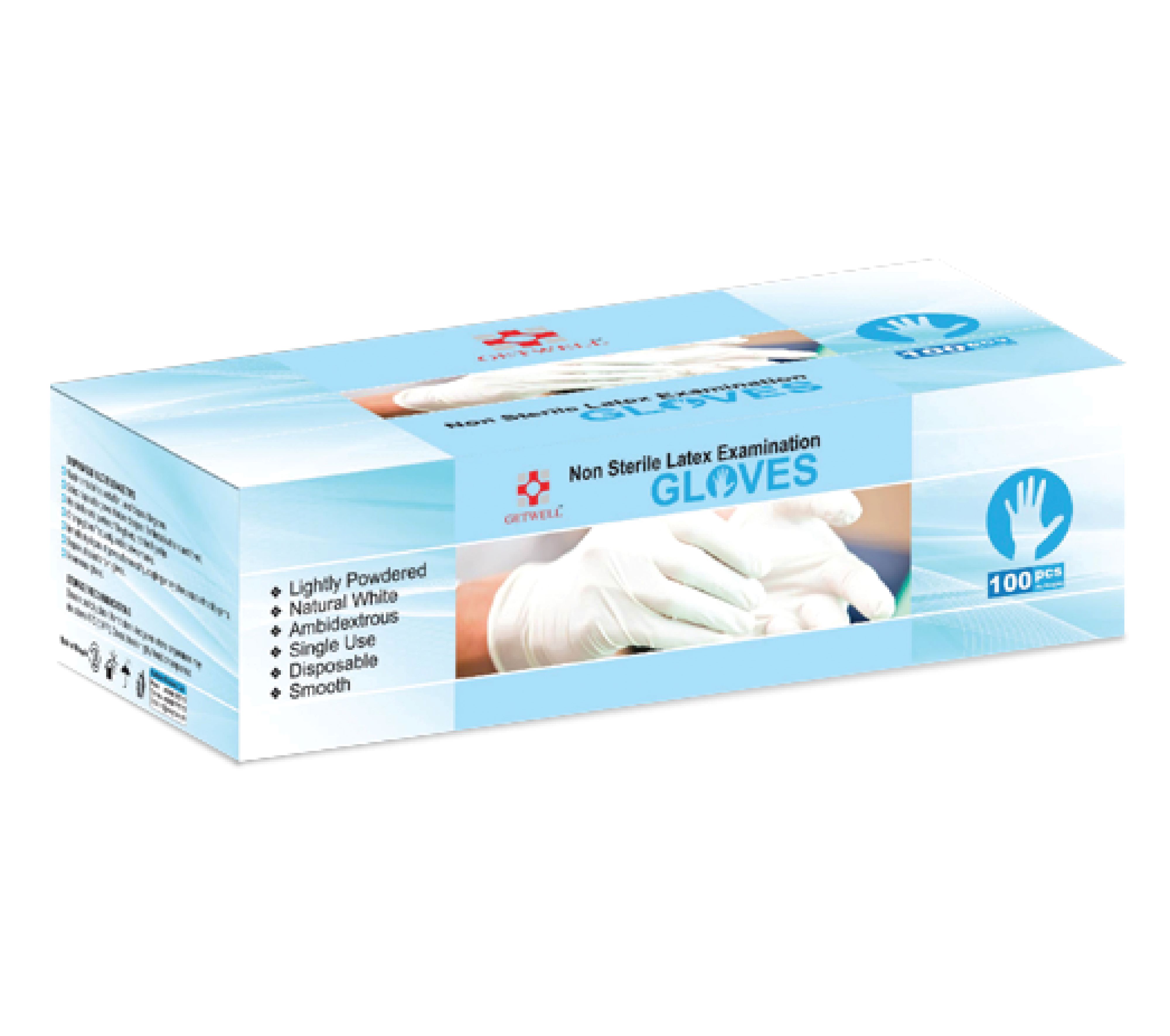 L. Examination Latex Powder Gloves - S 4.5G (100 PCS)